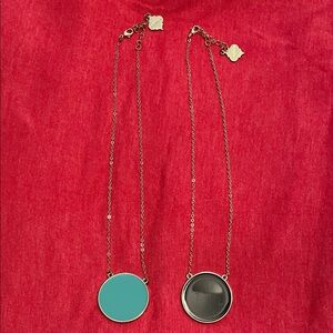 Fornash Elegant Black and Teal Pendant Necklace Bundle